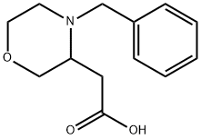 2-(4-苄基吗啉-3-基)乙酸 结构式