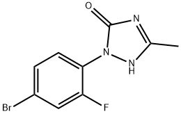 2-(4-溴-2-氟苯基)-1,2-二氢-5-甲基-3H-1,2,4-三唑-3-酮 结构式