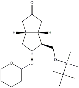 [3AS-(3AA,4A,5B,6AA)]-4-[[[(叔丁基)二甲基硅]氧]甲基]-5-[(四氢-2H-吡喃-2-基)氧基]六氢-2(1H)-二并环戊二烯酮 结构式