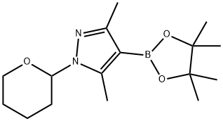 1-(THP)-3,5-DIMETHYLPYRAZOLE-4-BORONIC ACID, PINACOL ESTER 结构式