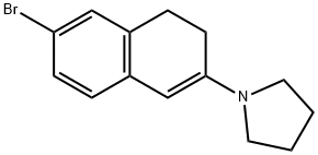 1-(6-溴-3,4-二氢-2-萘基)吡咯烷 结构式