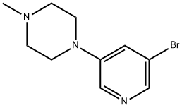 1-(5-溴吡啶-3-基)-4-甲基哌嗪 结构式