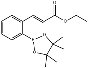 (E)-2-(2-ETHOXYCARBONYLVINYL)PHENYLBORONIC ACID, PINACOL ESTER 结构式