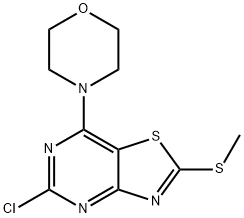 5-氯-2-(甲硫基)-7-(吗啉-4-基)噻唑并[4,5-D]嘧啶 结构式