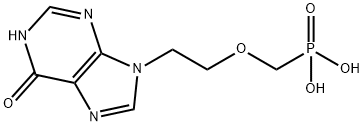 2-(6-Hydroxy-9H-purine-9-yl)ethoxymethylphosphonic acid 结构式