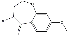 4-bromo-8-methoxy-3,4-dihydrobenzo[b]oxepin-5(2H)-one 结构式