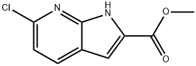 6-氯-1H-吡咯并[2,3-B]吡啶-2-甲酸甲酯 结构式