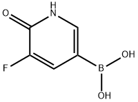 5-氟-6-羟基吡啶-3-硼酸 结构式