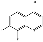 7,8-Difluoro-4-hydroxyquinoline 结构式