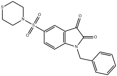 1-Benzyl-5-thiomorpholinosulfonyl Isatin 结构式