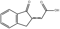 2-(1,3-二氢-1-氧代-2H-茚-2-亚基)乙酸 结构式