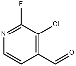 3-氯-2-氟-4-醛基吡啶 结构式