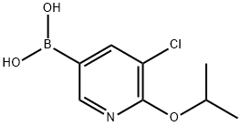 5-CHLORO-6-ISOPROPOXYPYRIDINE-3-BORONIC ACID 结构式