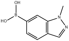 1-甲基吲唑-6-硼酸 结构式