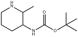 2-甲基哌啶-3-基氨基甲酸叔丁酯 结构式