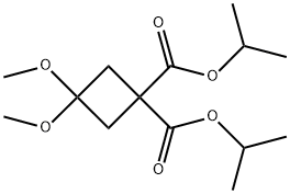 3,3-二甲氧基环丙烷-1,1-二甲酸异丙酯 结构式