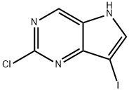 2-氯-7-碘-5H-吡咯并[3,2-D]嘧啶 结构式