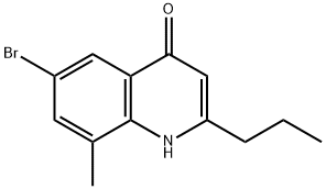 6-Bromo-4-hydroxy-8-methyl-2-propylquinoline 结构式