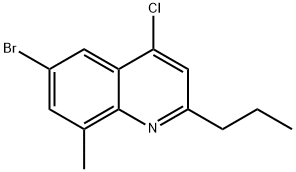 6-Bromo-4-chloro-8-methyl-2-propylquinoline 结构式