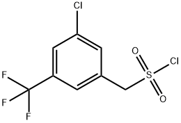 (3-chloro-5-(trifluoromethyl)phenyl)methanesulfonyl chloride 结构式