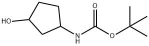 (3-羟基环戊基)氨基甲酸叔丁酯 结构式