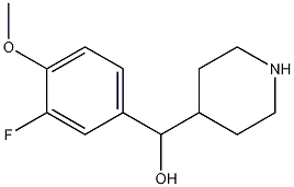 (3-Fluoro-4-methoxy-phenyl)-piperidin-4-yl-methanol 结构式