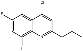 4-Chloro-6,8-difluoro-2-propylquinoline 结构式