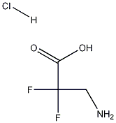 3-氨基-2,2-二氟丙酸盐酸盐 结构式
