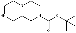 八氢-吡嗪并[1,2-A]吡嗪-2-甲酸叔丁酯 结构式
