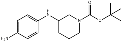 3-((4-氨基苯基)氨基)哌啶-1-羧酸叔丁酯 结构式