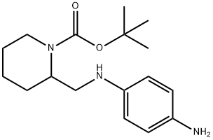 2-[(4-amino-phenylamino)-methyl]- piperidine-1-carboxylic acid tert-butyl ester 结构式