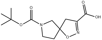 1-氧杂-2,7-二氮杂-螺[4.4]壬-2-烯-3,7-二甲酸 7-叔丁基 酯 结构式