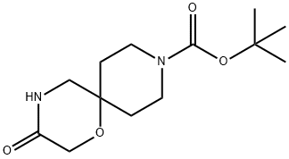 叔丁基 3-氧代-1-氧杂-4,9-二氮杂螺[5.5]十一烷-9-甲酸酯 结构式