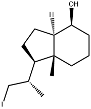 (1R,3aR,4S,7aR)-Octahydro-1-[(1S)-2-iodo-1-methylethyl]-7a-methyl-1H-inden-4-ol 结构式