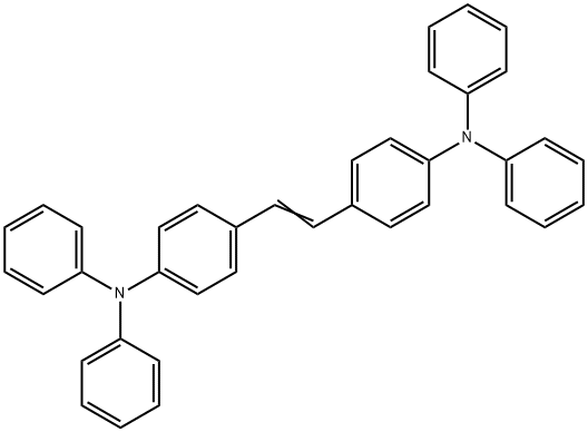 4,4'-(1,2-乙烯二基)双[N,N-二苯基苯胺] 结构式