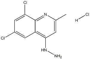 6,8-Dichloro-4-hydrazino-2-methylquinoline hydrochloride 结构式