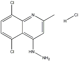 5,8-Dichloro-4-hydrazino-2-methylquinoline hydrochloride 结构式