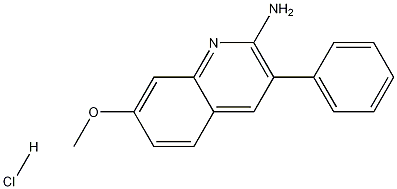 2-Amino-7-methoxy-3-phenylquinoline hydrochloride 结构式