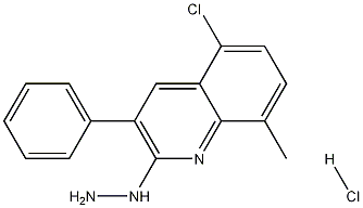 5-Chloro-2-hydrazino-8-methyl-3-phenylquinoline hydrochloride 结构式