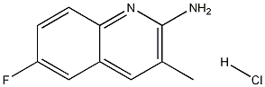 2-Amino-6-fluoro-3-methylquinoline hydrochloride 结构式