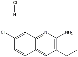 2-Amino-7-chloro-3-ethyl-8-methylquinoline hydrochloride 结构式