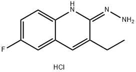 3-Ethyl-6-fluoro-2-hydrazinoquinoline hydrochloride 结构式