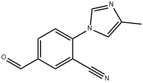 5-甲酰-2-(4-甲基-1H-咪唑基-1-基)苯甲腈 结构式