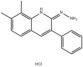 2-Hydrazino-7,8-dimethyl-3-phenylquinoline hydrochloride 结构式