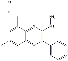 2-Hydrazino-6,8-dimethyl-3-phenylquinoline hydrochloride 结构式