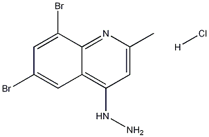 6,8-Dibromo-4-hydrazino-2-methylquinoline hydrochloride 结构式