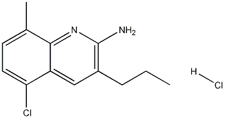 2-Amino-5-chloro-8-methyl-3-propylquinoline hydrochloride 结构式