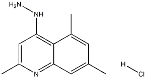 4-Hydrazino-2,5,7-trimethylquinoline hydrochloride 结构式