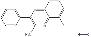 2-Amino-8-ethyl-3-phenylquinoline hydrochloride 结构式