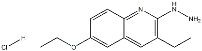 3-Ethyl-2-hydrazino-6-ethoxyquinoline hydrochloride 结构式